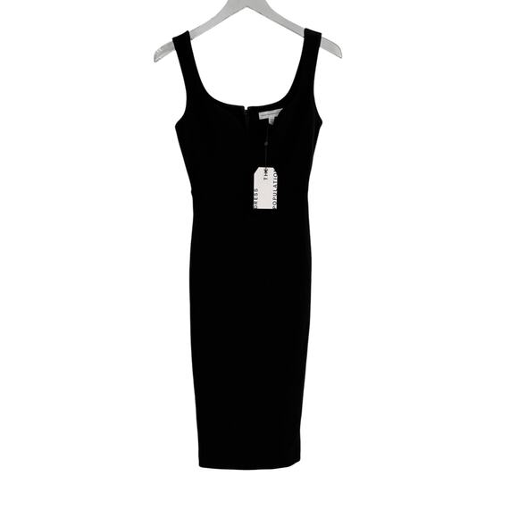DRESS THE POPULATION Dress Size S Black NEW Midi $128 Classic Sleeveless - Picture 5 of 9